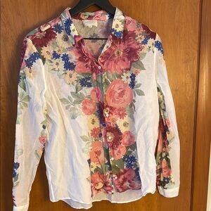 Sézane Chemise Pierro Creation Rose in Fleurs Placee in Size 40 (M)